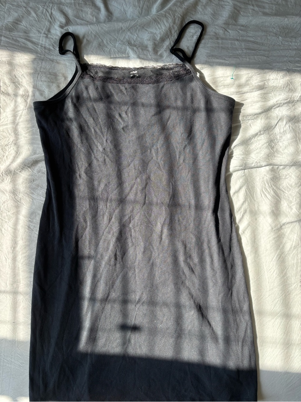 Black Lace-Trim Cami dress